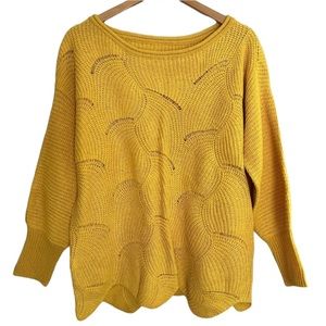 Cozy Bright Yellow Knit Sweater Size 1X